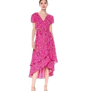 Betsey Johnson Floral Faux-Wrap Dress